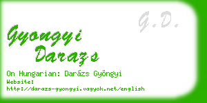gyongyi darazs business card
